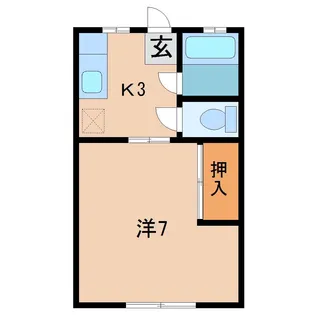 ヒルトップコーポA【1階】の間取り