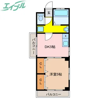山崎マンション【1階】の間取り