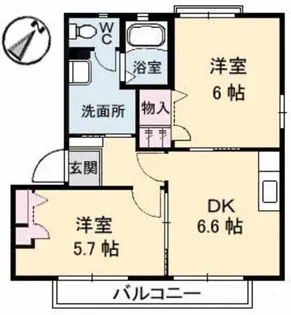 WINDSOR C棟【2階】の間取り