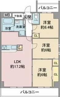 愛知県名古屋市守山区四軒家2【マンション】の間取り