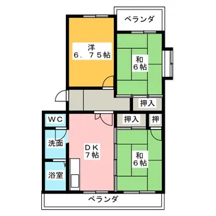 セゾン清洲【3階】の間取り