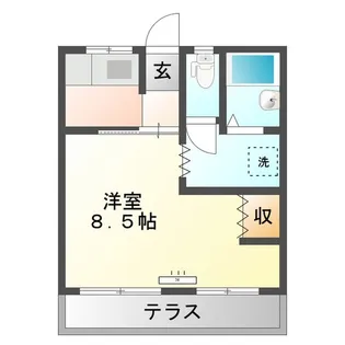 江戸橋ハイツ【1階】の間取り