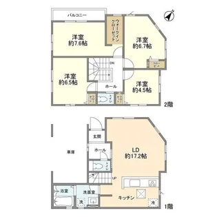 埼玉県ふじみ野市南台1【一戸建】の間取り