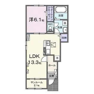 クリアネスII【1階】の間取り