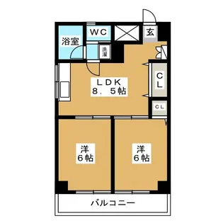 サントル・ヴィラージュIII【2階】の間取り