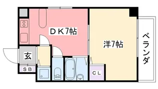 ヴィヴァンテ上甲子園【5階】の間取り