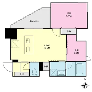 プライムネクサス大森海岸駅【12階】の間取り