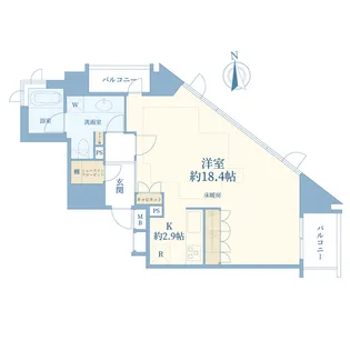 ピアース高輪【11階】の間取り