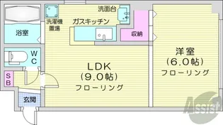 リベラルイン819【1階】の間取り