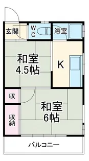 コーポ中津川【2階】の間取り