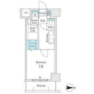 プレイズシード名古屋亀島【6階】の間取り