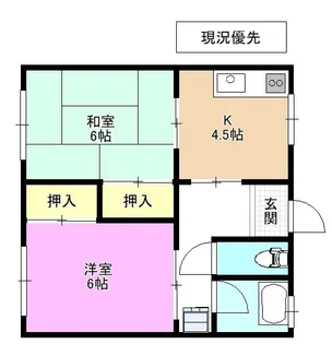 小山アパート【2階】の間取り