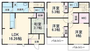 静岡県浜松市中央区佐藤1【一戸建】の間取り