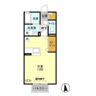 1Rの間取り画像