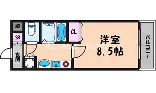 大阪府大阪市東住吉区東田辺1【マンション】の間取り