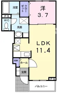 フランヒル【1階】の間取り