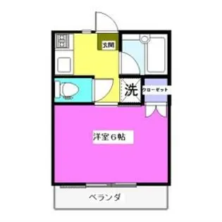 コーポさくら【1階】の間取り