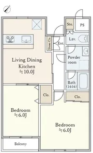 ドゥムール西片【3階】の間取り