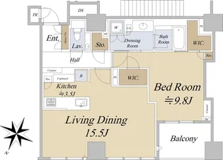 Brillia一番町【3階】の間取り