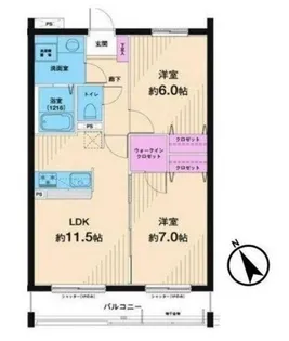 L’s residnce本八幡【2階】の間取り