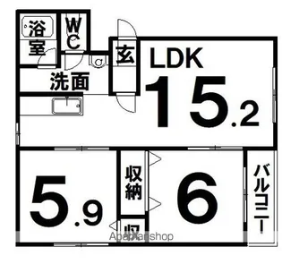 ボンヌールM【2階】の間取り