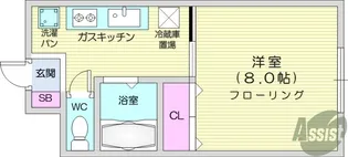 カーサ・フェリス【1階】の間取り