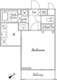 1Kの間取り画像