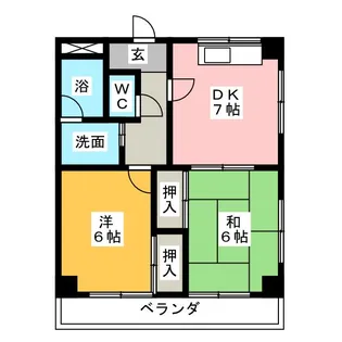 クリオネ東海【4階】の間取り