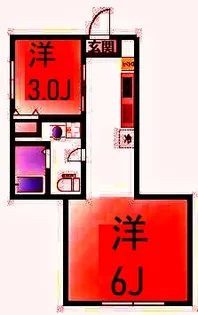 ベルビュー西谷【1階】の間取り