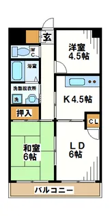 東京都世田谷区南烏山4【マンション】の間取り