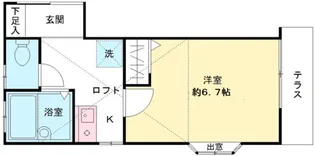 パレス瑠璃【1階】の間取り