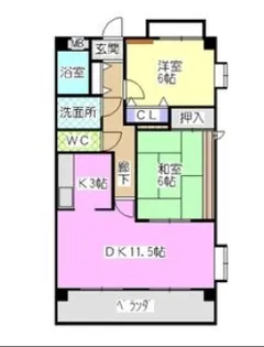 愛知県名古屋市緑区姥子山2【マンション】の間取り