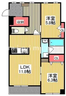 リーベVII【7階】の間取り