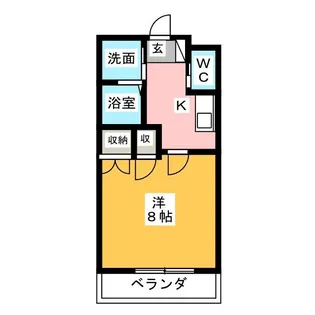 フォンテーヌマンションB【2階】の間取り