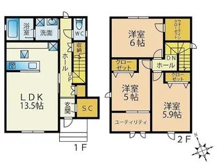 福岡県福岡市城南区七隈7【一戸建】の間取り