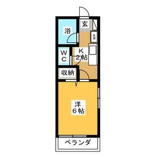 ルック西生田B【2階】の間取り
