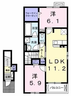 ウミベリー【2階】の間取り