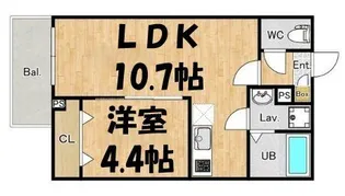 埼玉県春日部市浜川戸2【アパート】の間取り