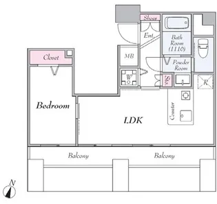 東京都北区豊島1【マンション】の間取り
