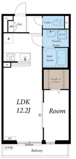 リブリ・クリークウエスト【1階】の間取り