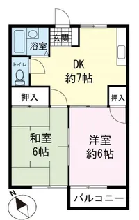 サンハイツ渡辺【2階】の間取り
