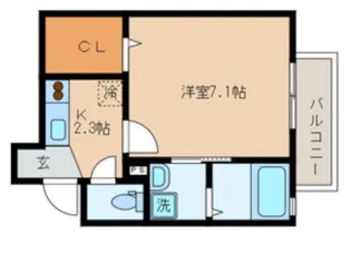 パーチェ西大井【1階】の間取り