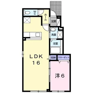 ニューアルカンシェル【1階】の間取り