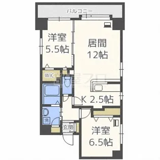ラディア近代美術館前【2階】の間取り