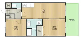 オープ松原【1階】の間取り