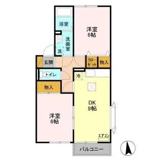セジュール御堂の上【1階】の間取り