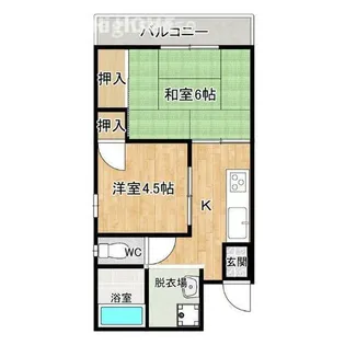 フラワーガーデンkamino【1階】の間取り