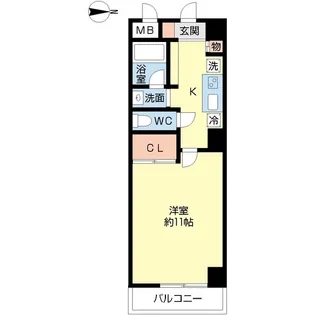 アンジュフローリア【7階】の間取り