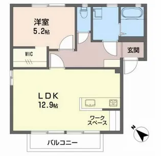 ドミール野村 B【2階】の間取り