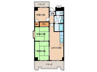 メゾンドソレイユ【6階】の間取り